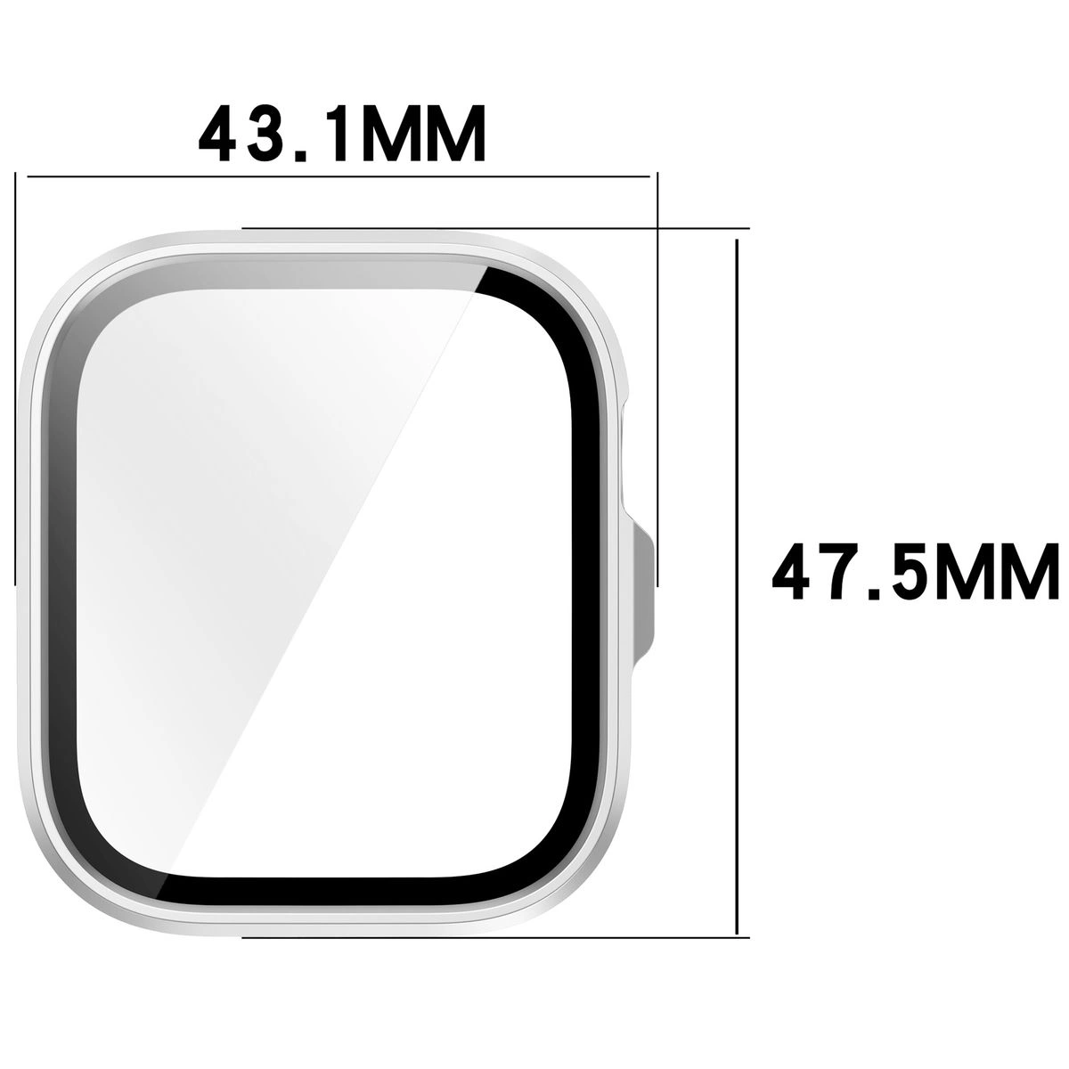 Wymiary etui Bizon Case Watch Adamo do Huawei Watch Fit 4 Pro